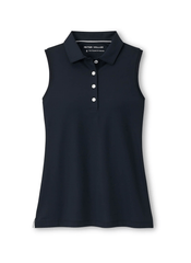Peter Millar Polos XS / Black Peter Millar - Women's Banded Sport Mesh Sleeveless Polo