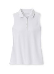 Peter Millar Polos XS / White Peter Millar - Women's Banded Sport Mesh Sleeveless Polo