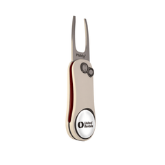 Pitchfix Accessories One Size / White/Red Pitchfix - Hybrid 2.0 Golf Divot Tool w/ Custom Ball Marker