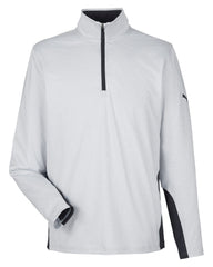 Puma Golf Layering S / Black/Bright White Puma - Men's Mesa Stripe Quarter-Zip