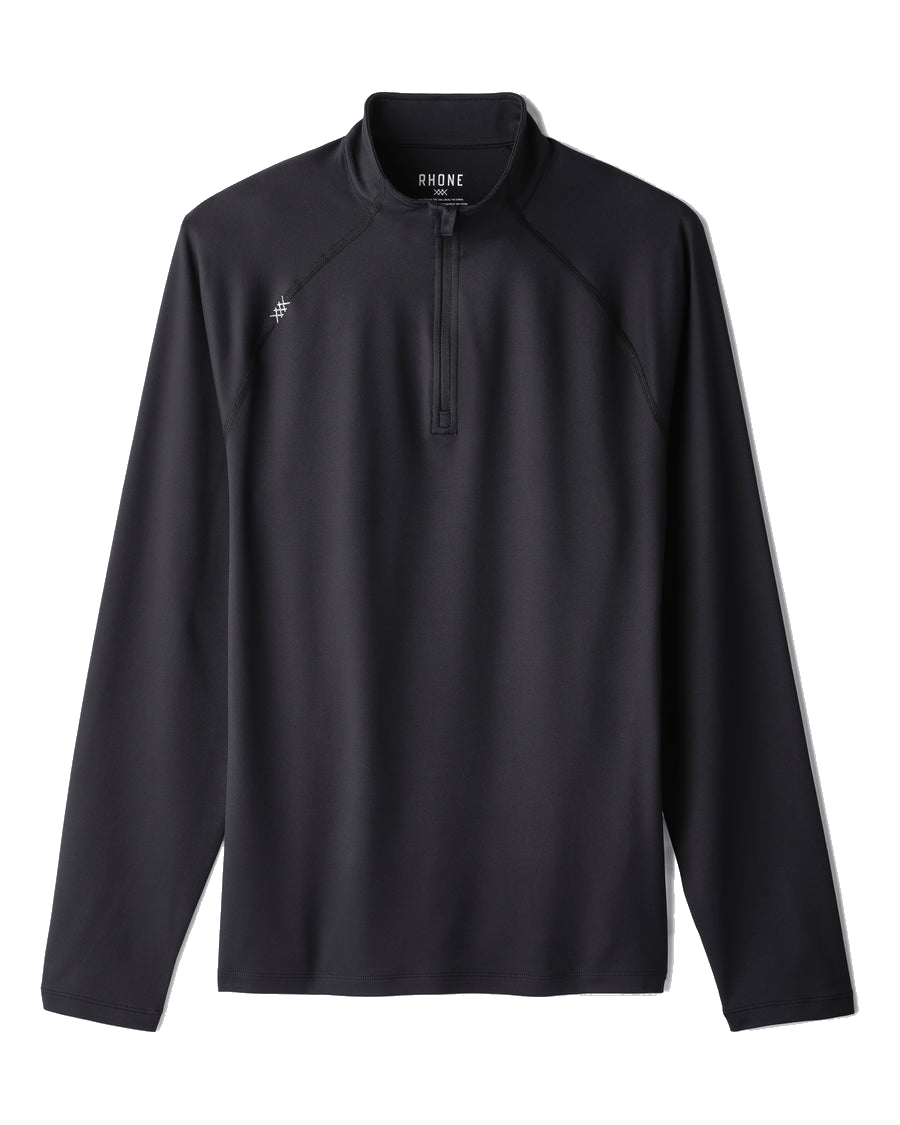 Rhone Layering S / Black Rhone - Men's Session 1/4-Zip