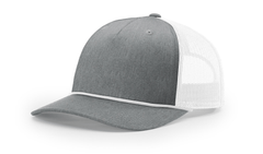 Richardson Headwear One Size / Heather Grey/White Richardson - Five-Panel Trucker Rope Cap