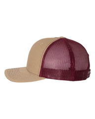 Richardson Headwear One Size / Khaki/Burgundy Richardson - 2-Color Snapback Trucker Cap