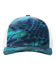 Richardson Headwear One Size / Kryptek Pontus/White Richardson - Five-Panel Printed Trucker Cap