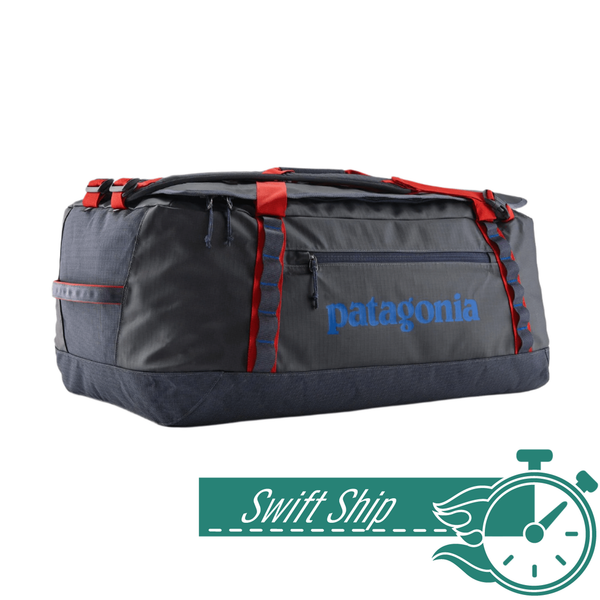 Patagonia Bags One Size / Smolder Blue w/Amanita Red 3-Day Swift Ship: Patagonia - Black Hole® Matte Duffel Bag 70L