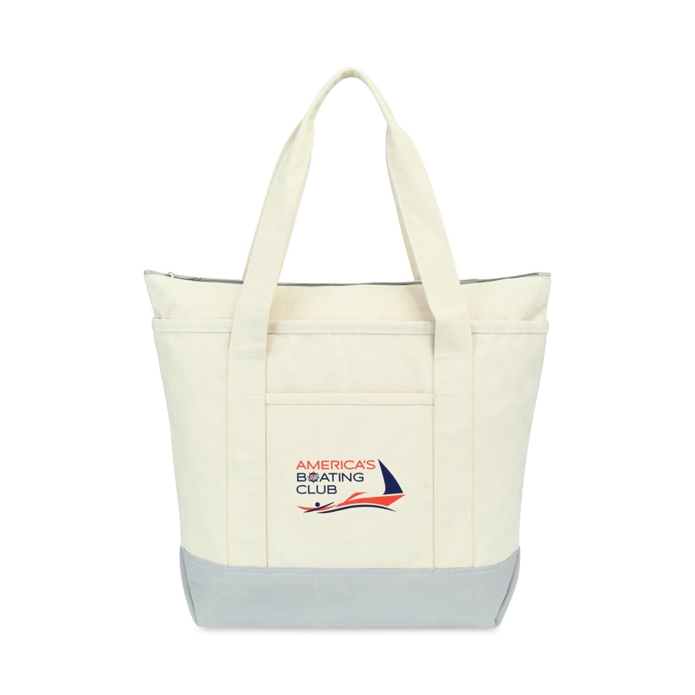 Threadfellows Bags One Size / Grey Newport Cotton Zippered Tote