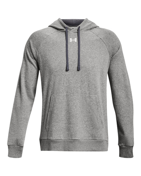 Under Armour Sweatshirts S / Castlerock/White Under Armour - Men's Rival Fleece Hooded Sweatshirt