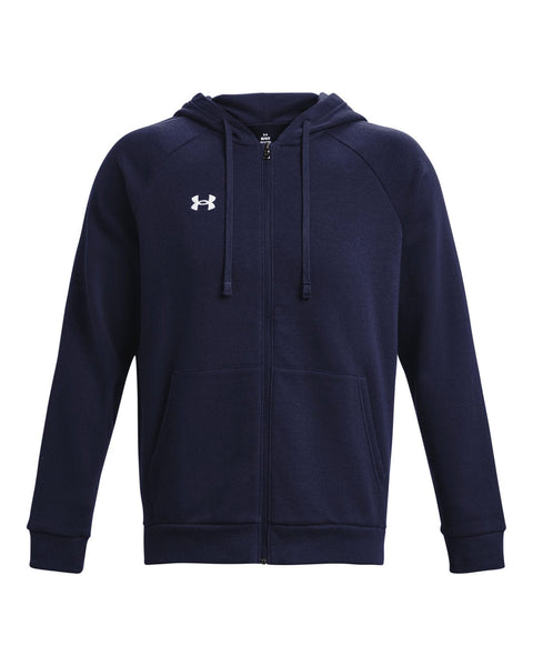 Under Armour Sweatshirts S / Midnight Navy/White Under Armour - Men's Rival Fleece Full-Zip Sweatshirt