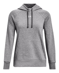 Under Armour Sweatshirts XS / Castlerock/White Under Armour - Women's Rival Fleece Hooded Sweatshirt