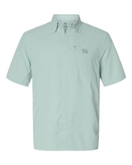 Under Armour Woven Shirts S / Enamel Blue/Clay Green Under Armour - Men's Fish Pro Hybrid Woven Short Sleeve