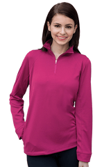 Vansport Layering S / Berry Pink Vansport - Women's Mesh 1/4-Zip Tech Pullover