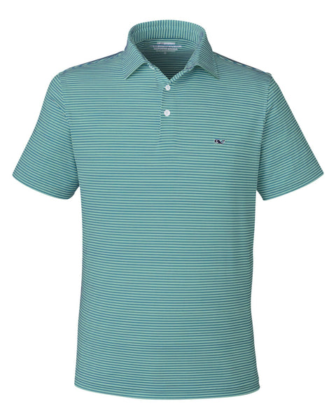 Vineyard Vines Polos S / Sea Clay Green Vineyard Vines - Men's Bradley Stripe Sankaty Polo