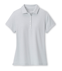 Peter Millar Polos XS / Whisper Grey/White Peter Millar - Women's Jubilee Short-Sleeve Button Polo