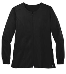 WonderWink Scrubs XXS / Black WonderWink - Women’s Premiere Flex™ Full-Zip Scrub Jacket