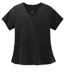WonderWink Scrubs XXS / Black WonderWink - Women’s Premiere Flex™ Mock Wrap Top