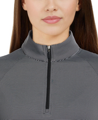 PGA Tour Polos PGA Tour - Women's Feeder Stripe Mock Neck Pullover