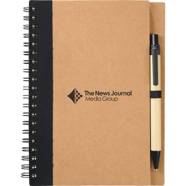 5" x 7" Eco Spiral Notebook with Pen