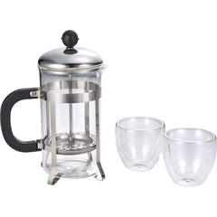 Modena Coffee Press and Glass Set