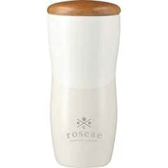 48 unit minimum Accessories Ceramic Tumbler w/Wood Lid