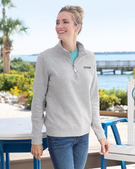 6-piece Minimum Required for all Vineyard Vines Styles Sweatshirts Vineyard Vines - Women's Collegiate Quarter-Zip Pullover Shep Shirt