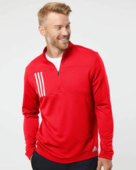 adidas Layering adidas - Men's 3-Stripes Double Knit Quarter-Zip Pullover