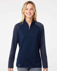 adidas Layering adidas - Women's Stripe Block Quarter-Zip Pullover