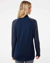 adidas Layering adidas - Women's Stripe Block Quarter-Zip Pullover