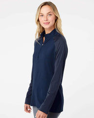 adidas Layering adidas - Women's Stripe Block Quarter-Zip Pullover