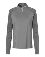 adidas Layering Grey Three / XS adidas - Women's Stripe Block Quarter-Zip Pullover