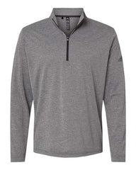 adidas Layering S / Black Heather adidas - Men's Lightweight UPF Quarter-Zip Pullover