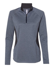 adidas Layering S / Collegiate Navy Heather/Carbon adidas - Women's Lightweight Quarter-Zip Pullover