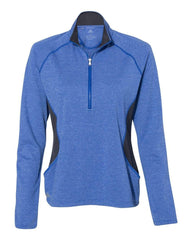 adidas Layering S / Collegiate Royal Heather/Carbon adidas - Women's Lightweight Quarter-Zip Pullover