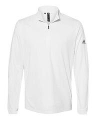 adidas Layering S / White adidas - Men's Lightweight UPF Quarter-Zip Pullover