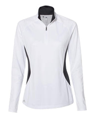 adidas Layering S / White/Carbon adidas - Women's Lightweight Quarter-Zip Pullover