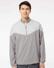 adidas Outerwear adidas - Men's Heather Chevron Quarter-Zip Wind Pullover