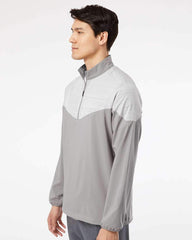 adidas Outerwear adidas - Men's Heather Chevron Quarter-Zip Wind Pullover