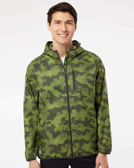 adidas Outerwear adidas - Men's Hooded Full-Zip Printed Windbreaker