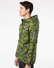 adidas Outerwear adidas - Men's Hooded Full-Zip Printed Windbreaker