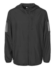 adidas Outerwear S / Black adidas - Men's Hooded Full-Zip Windbreaker