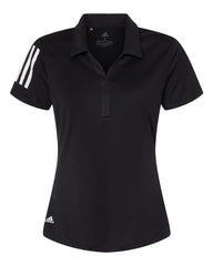 adidas Polos S / Black/White adidas - Women's Floating 3-Stripes Polo