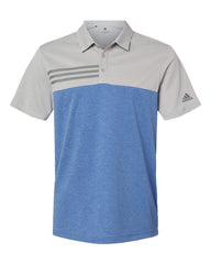 Adidas Polos S / Grey Two Heather/Collegiate Royal Heather adidas - Men's Heathered 3-Stripes Polo