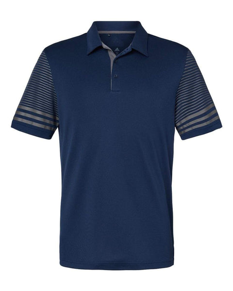 Adidas Polos S / Team Navy Blue/Grey Five adidas - Men's Striped Sleeve Polo