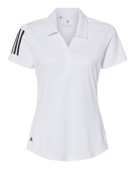 adidas Polos S / White/Black adidas - Women's Floating 3-Stripes Polo