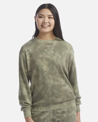 Alternative Sweatshirts XS / Olive Tonal Tie-Dye Alternative - Women's Eco-Washed Terry Tie-Dye Throwback Sweatshirt