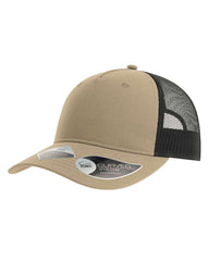 Atlantis Headwear Headwear Adjustable / Khaki/Black Atlantis Headwear - Sustainable Five-Panel Trucker Cap