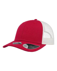 Atlantis Headwear Headwear Adjustable / Red/White Atlantis Headwear - Sustainable Recy Three Trucker Cap