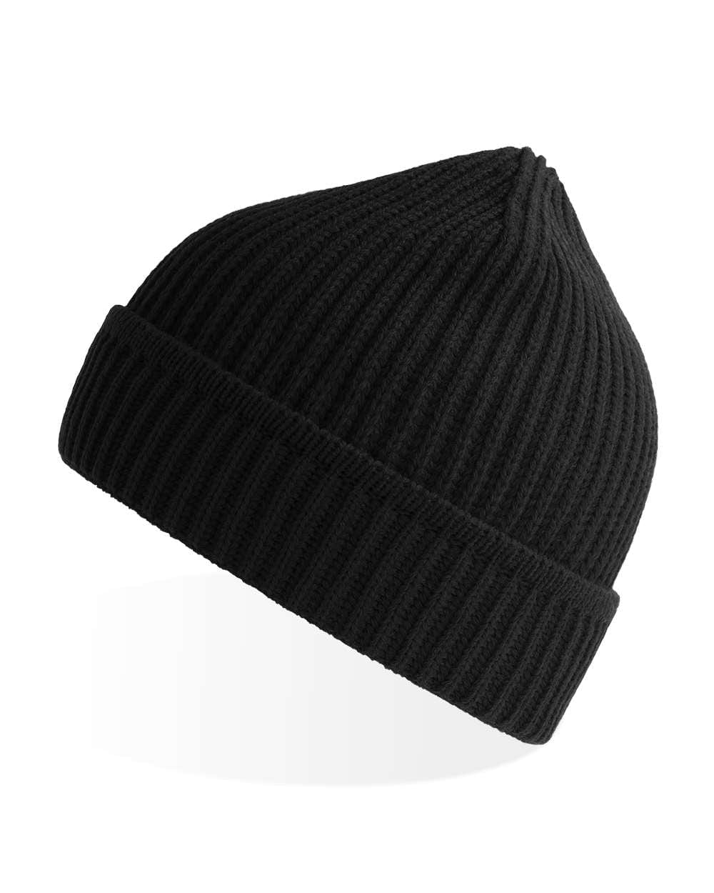 Atlantis Headwear Headwear One Size / Black Atlantis Headwear - Sustainable Finish Edge Knit Beanie