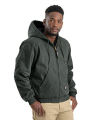 Berne Outerwear S / Moss Berne - Men's Heartland Washed Duck Hooded Jacket