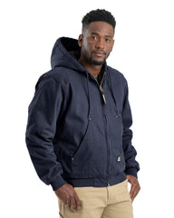 Berne Outerwear S / Navy Berne - Men's Heartland Washed Duck Hooded Jacket