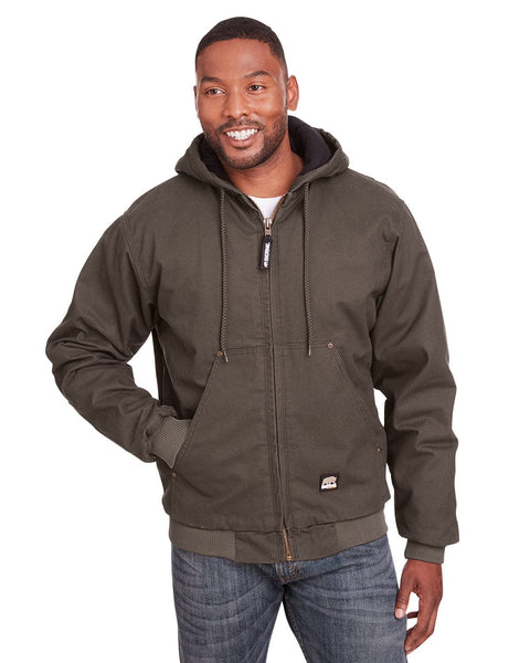 Berne Outerwear S / Olive Duck Berne - Men's Heartland Washed Duck Hooded Jacket